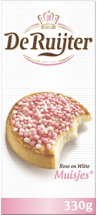 De Ruijter - Hagelslag Muisjes rosa weiß