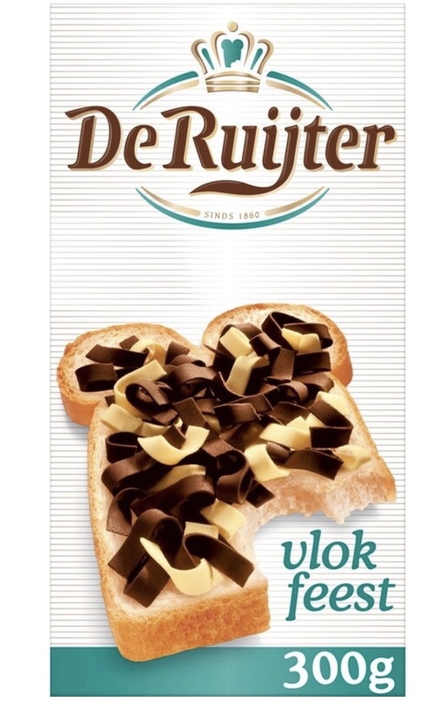De Ruijter - Hagelslag vlok feest Vollmilch- und weiße Schokolade