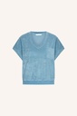 By Bar - Tyler Slub Top - 706 blue stone