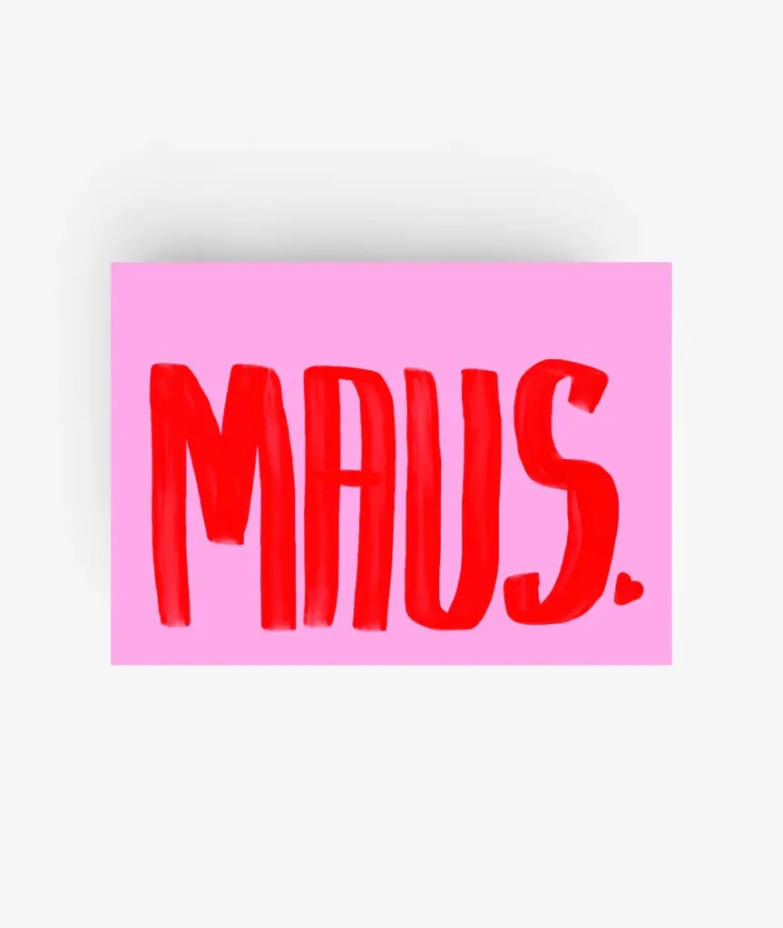 Hej Ibiza - Postkarte - Maus pink