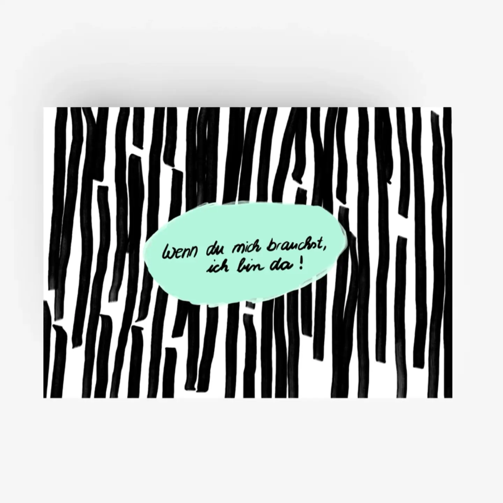 Hej Ibiza - Postkarte - Wenn du mich brauchst, ich bin da