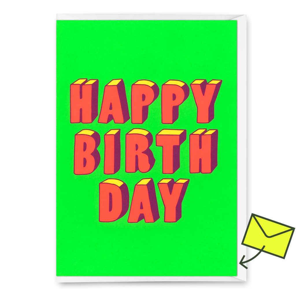 Deli Cards - Grußkarte mit Umschlag - Happy birthday