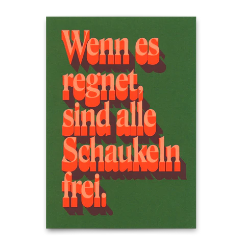Deli Cards - Postkarte - Wenn es regnet
