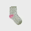 Billybelt - Baumwollsocken Zebra glitter grün weiß