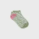 Billybelt - Baumwollsocken Zebra glitter ankle socks weiß grün
