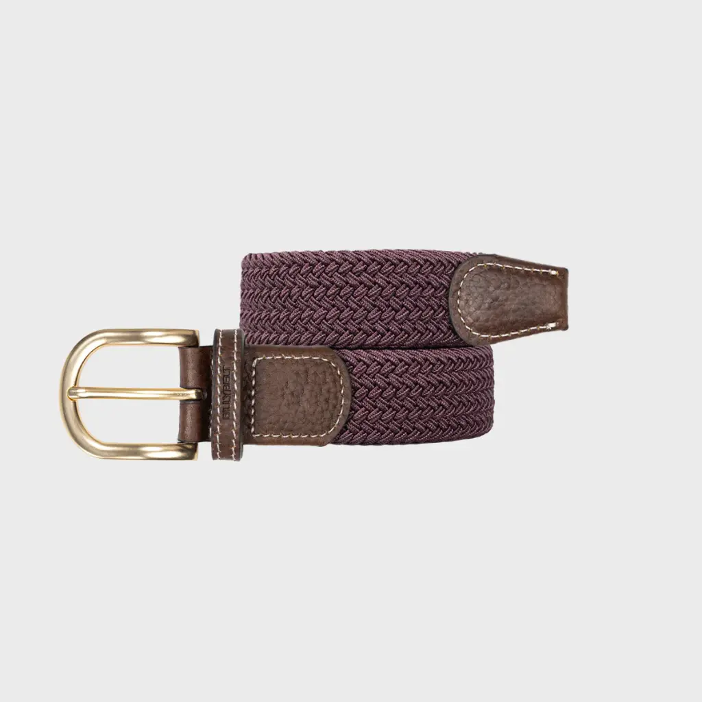 Billybelt - Elastischer Flechtgürtel geflochten burgundy