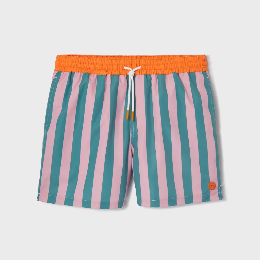 Billybelt - Badehose rosa grün gestreift