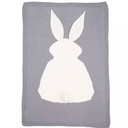 Annie & Charles - Babydecke Hase grau