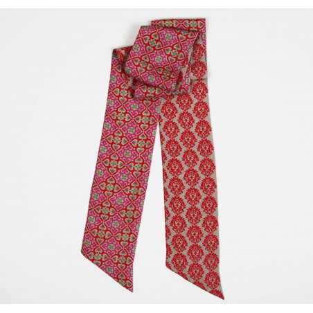Les Belles Vagabondes - Seidenschal Bandeau Florence Rouge
