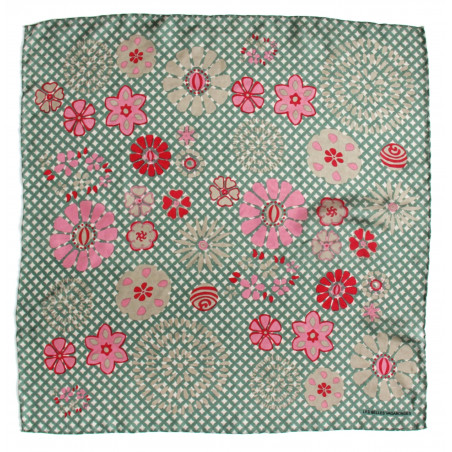 Les Belles Vagabondes - Seidentuch Mini Shippo gris grey