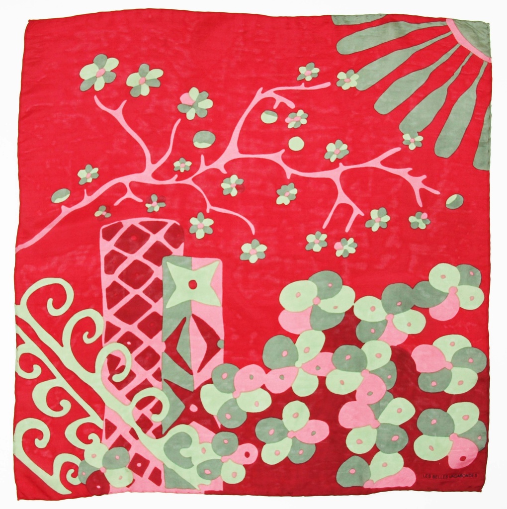 Les Belles Vagabondes - Seidentuch Sakura Rouge