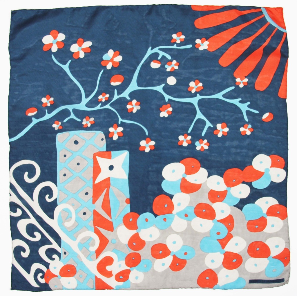 Les Belles Vagabondes - Seidentuch Sakura Marine