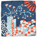 Les Belles Vagabondes - Seidentuch Sakura Marine