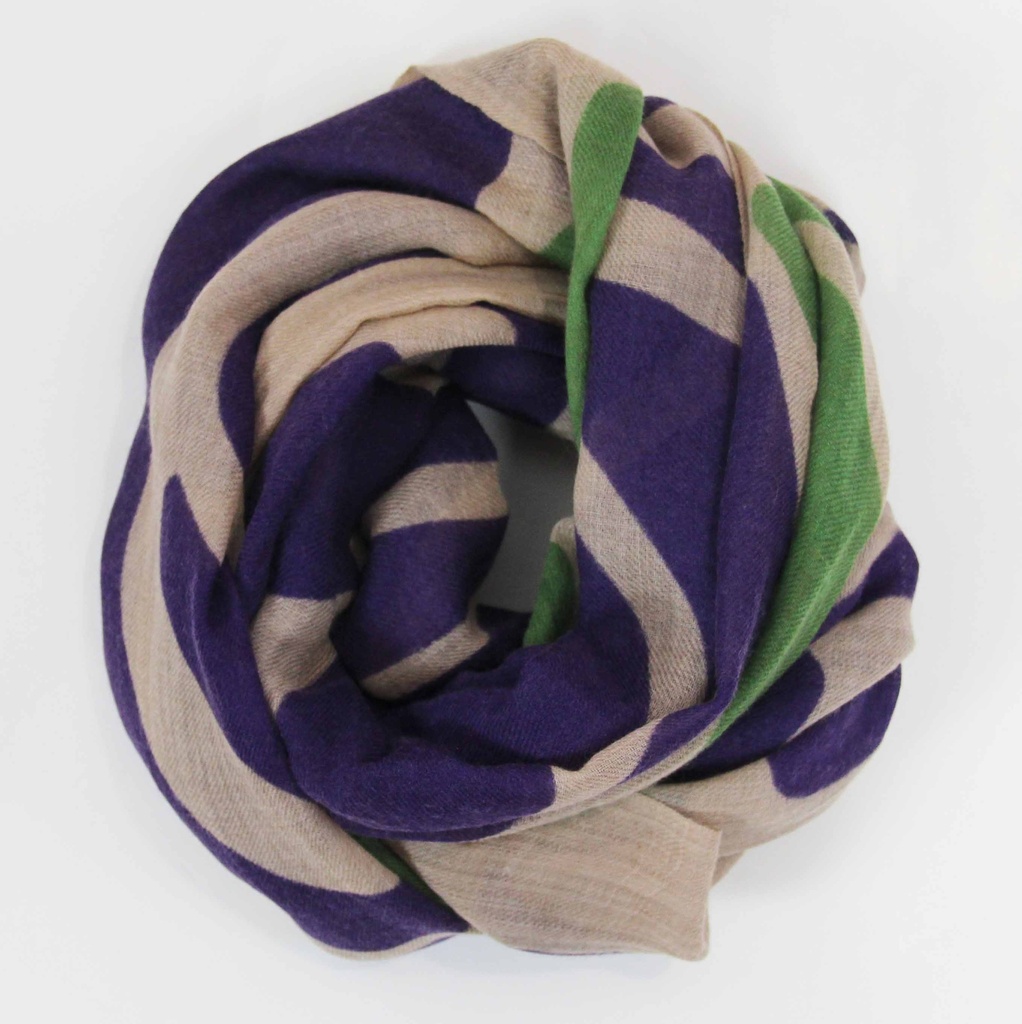 Les belles vagabondes - Echarpe Schal Gardenia Prune Purple