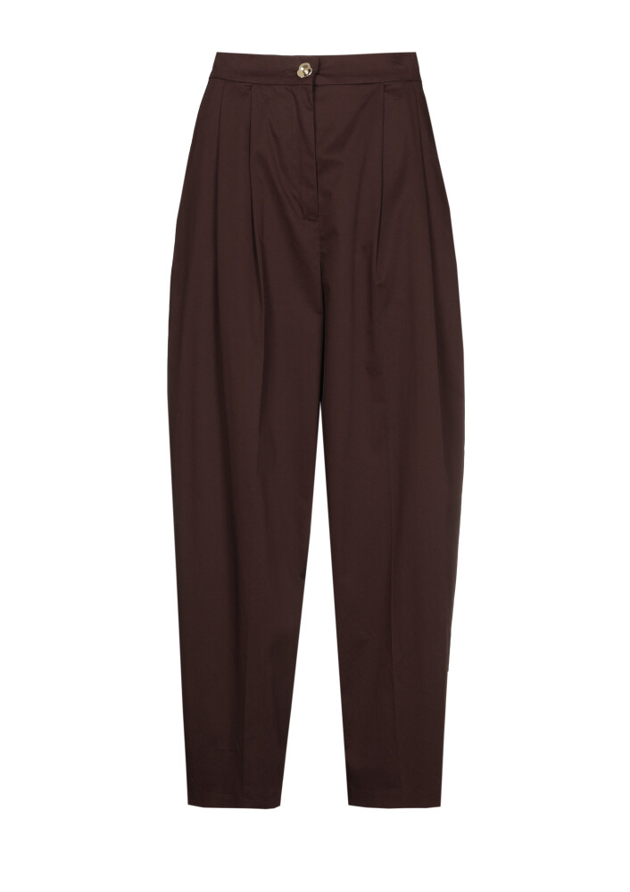 Caroline Biss - Hose TAPERED TROUSERS, NORMAL WAIST, Chocolate