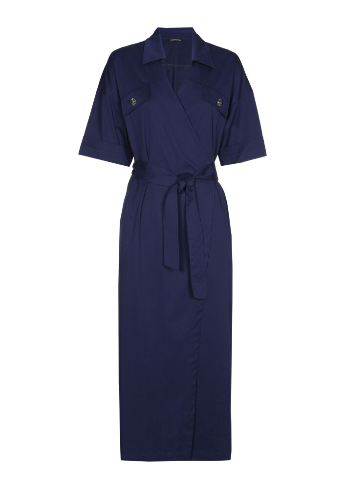 Caroline Biss - Kleid WRAP DRESS IN LIGHT COTTON, Indigo