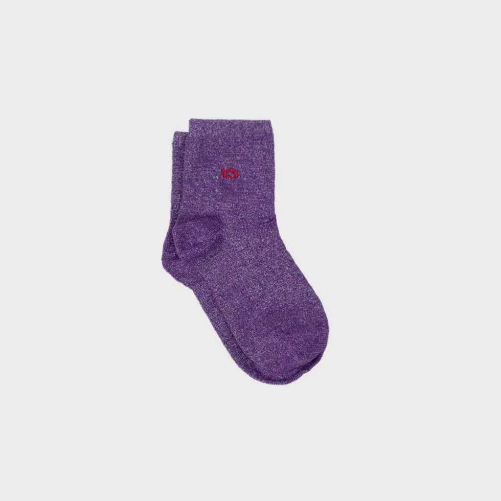 Billybelt - Plain Glitter Socks purple