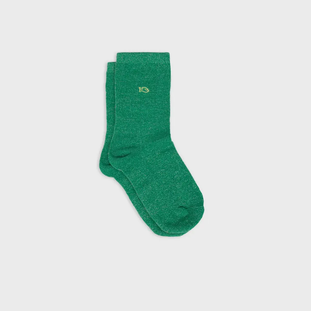 Billybelt - Plain Glitter Socks green