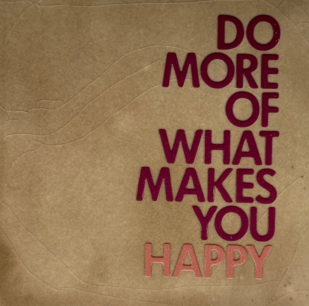 Yett tiles - Fliese/Untersetzer - Do more of what makes you happy - taupe/cherry