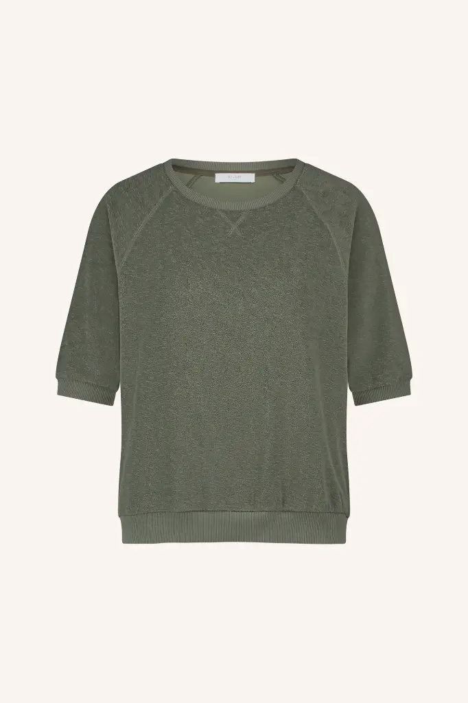 By Bar - Neva Slub Top - 460 mulled basil