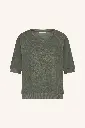 By Bar - Neva Slub Top - 460 mulled basil
