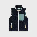 Billybelt - Sherpa Weste ärmellos - 2 material Navy Green