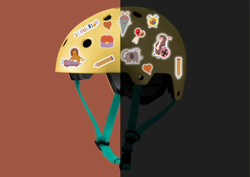 Modern Kids Art - Set Reflektierende Sticker Schulstart DIN A6