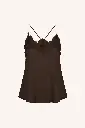 By Bar - Pia Satin Top - 1723 espresso
