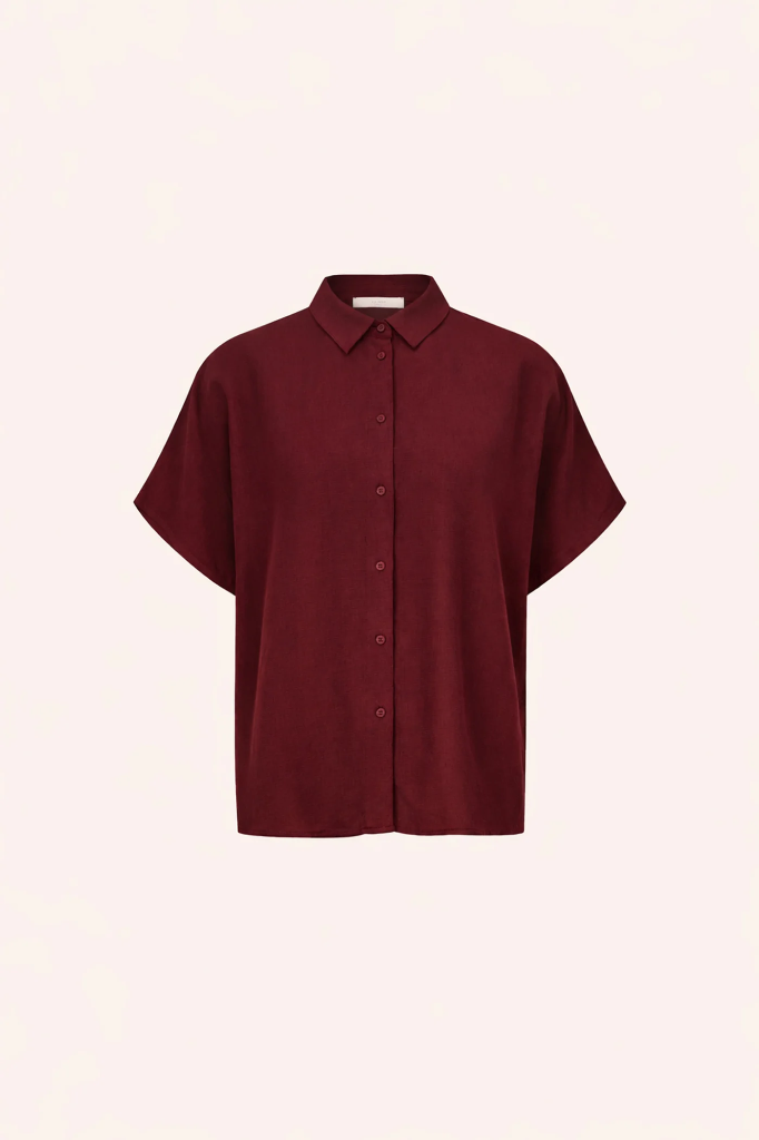 By Bar - Barley Viscose Blouse - 325 wine