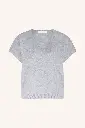 By Bar - Sil V-Neck Pullover - 825 grey melee