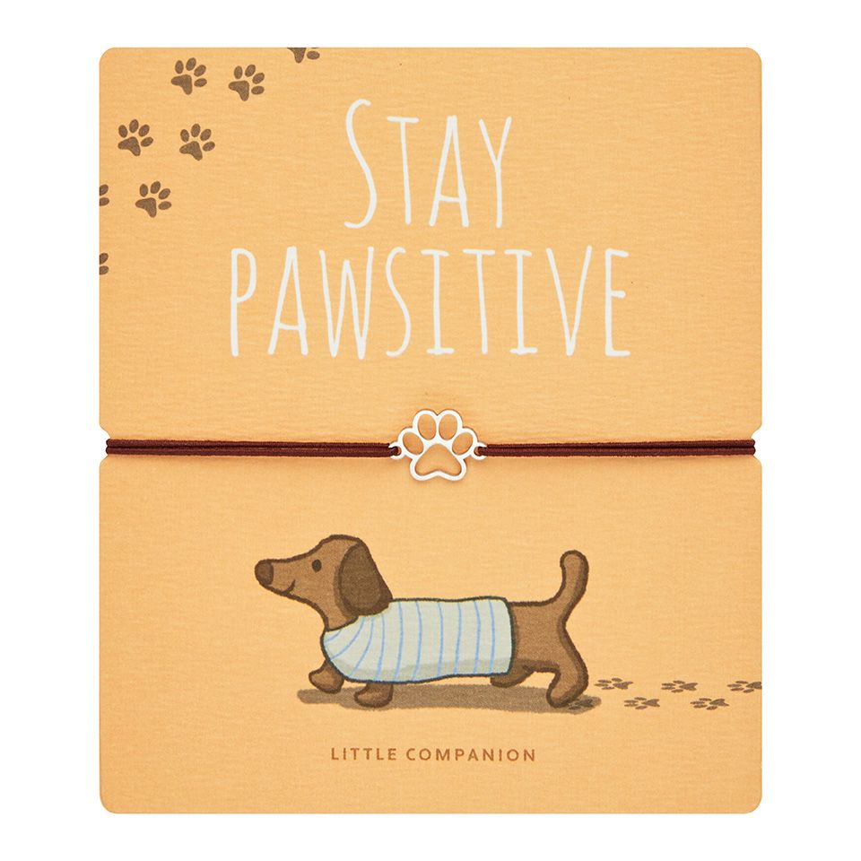 HCA - verstellbares Armband - Little companion - Pfote (Hund) - stay pawsitive
