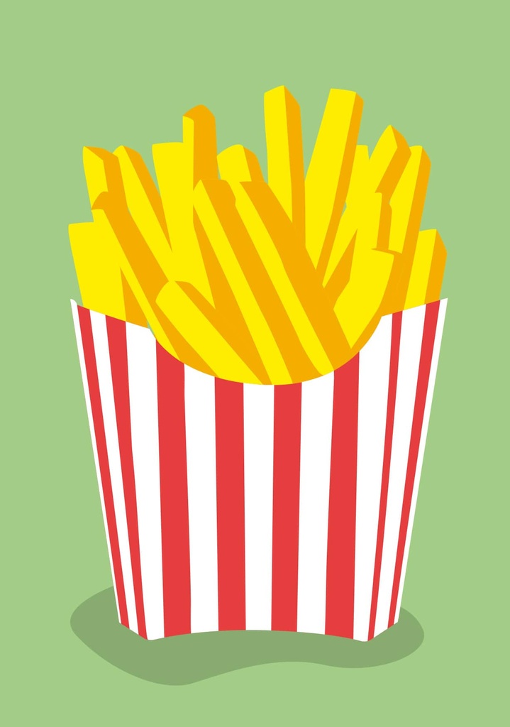 Nobis Design - Postkarte - neonstyle - Fries