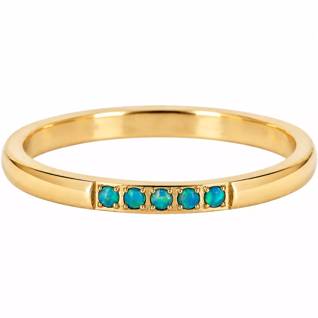 Charmins - R1126 - Ring with four turquoise stones