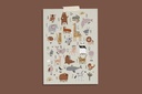 Modern Kids Art - Postkarte - Alphabet Karte Tiere