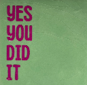 Yett tiles - Fliese/Untersetzer - Yes you did it - grün/rosa