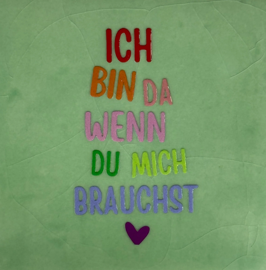 Yett tiles - Fliese/Untersetzer - Ich bin da, wenn du mich brauchst - mint/multi