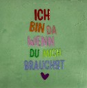 Yett tiles - Fliese/Untersetzer - Ich bin da, wenn du mich brauchst - mint/multi