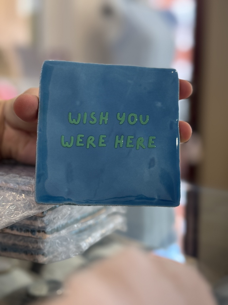 Yett tiles - Fliese/Untersetzer - Wish you were here - stilbude