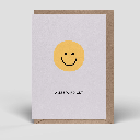 Naturbedacht - Grußkarte mit Umschlag - Alles wird gut (Smiley)
