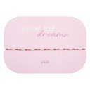 HCA - elastisches Fußkettchen - Follow your dreams - Miyuki-Perlen - berry (lila/rosa)