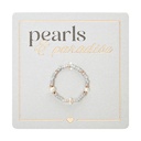 HCA - elastischer Ring - Pearls & Paradise - grau