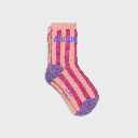 Billybelt - Baumwollsocken AMOUR gestreift - Koralle pink lila