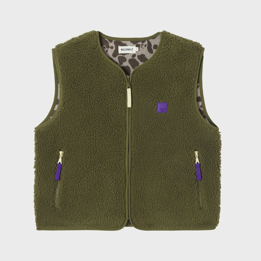 Billybelt - Sherpa Weste ärmellos - Olive green