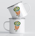 Luckycatstudio - Tasse Emaille - Brilleneule