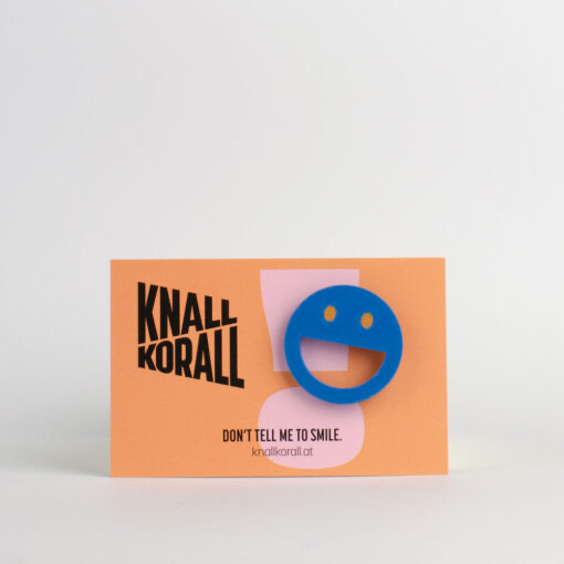 Knallkorall - Pin - Smiley - Denim