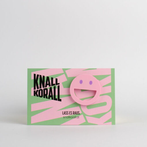 Knallkorall - Pin - Smiley - Bubblegum