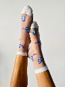 Sockette - Transparente Socken - Cynthia - Schmetterling fantasie
