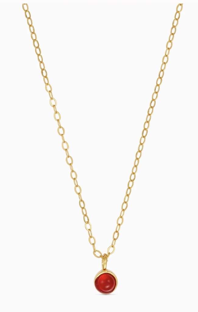 Soï Copenhagen - Halskette Aya Red Agate Necklace gold - Passion