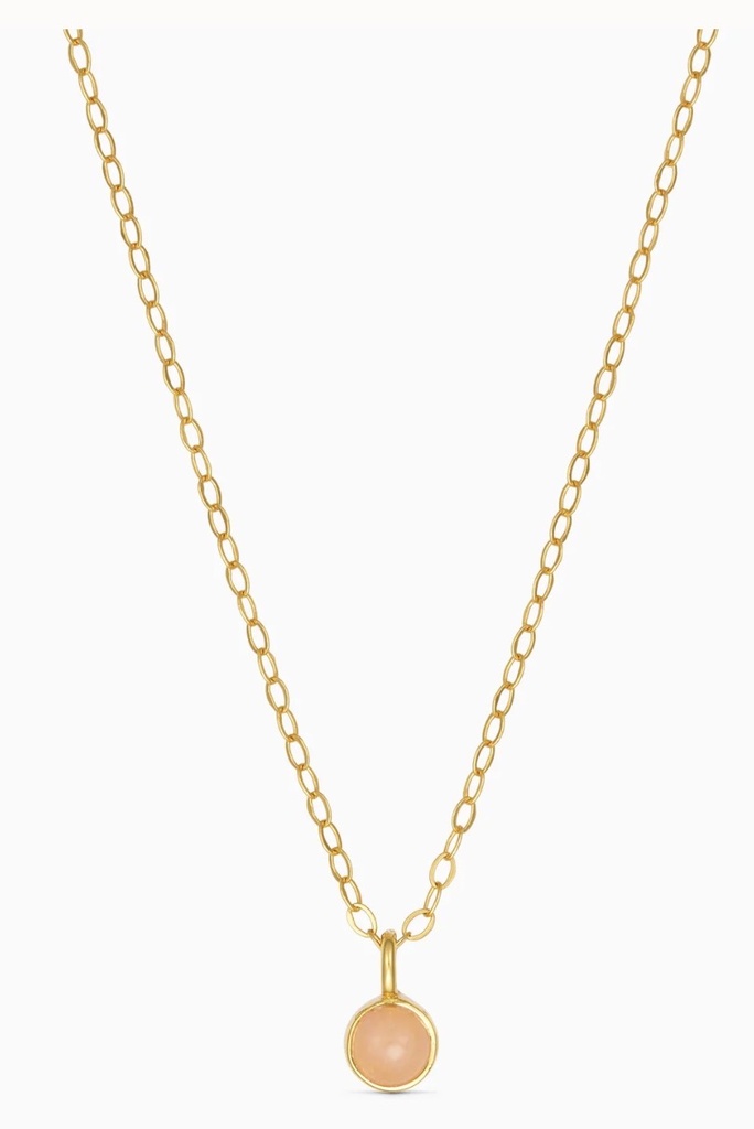 Soï Copenhagen - Halskette Aya Rose Quartz Necklace gold - Love