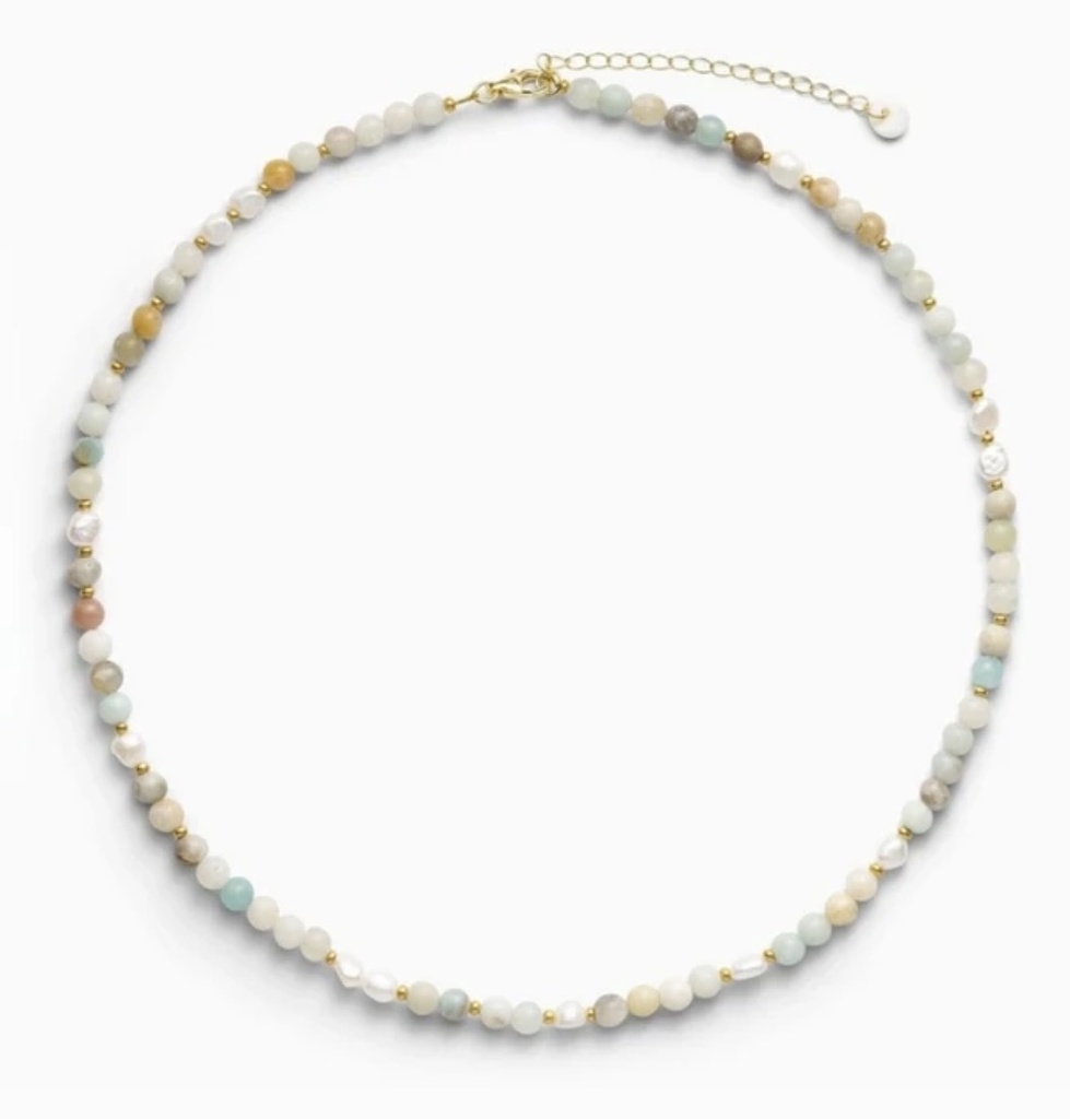Soï Copenhagen - Halskette Ellie Amazonite Pearl Necklace - Hope